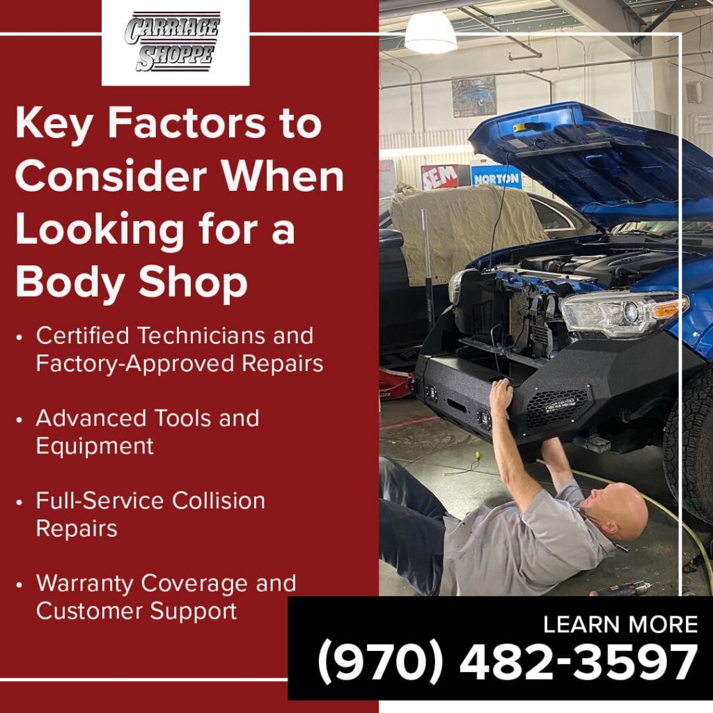 Key Factors to Consider when Looking for a Body Shop