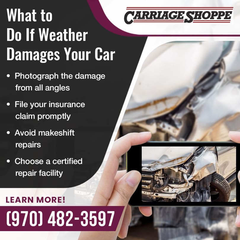 Things to do if weather damages your car