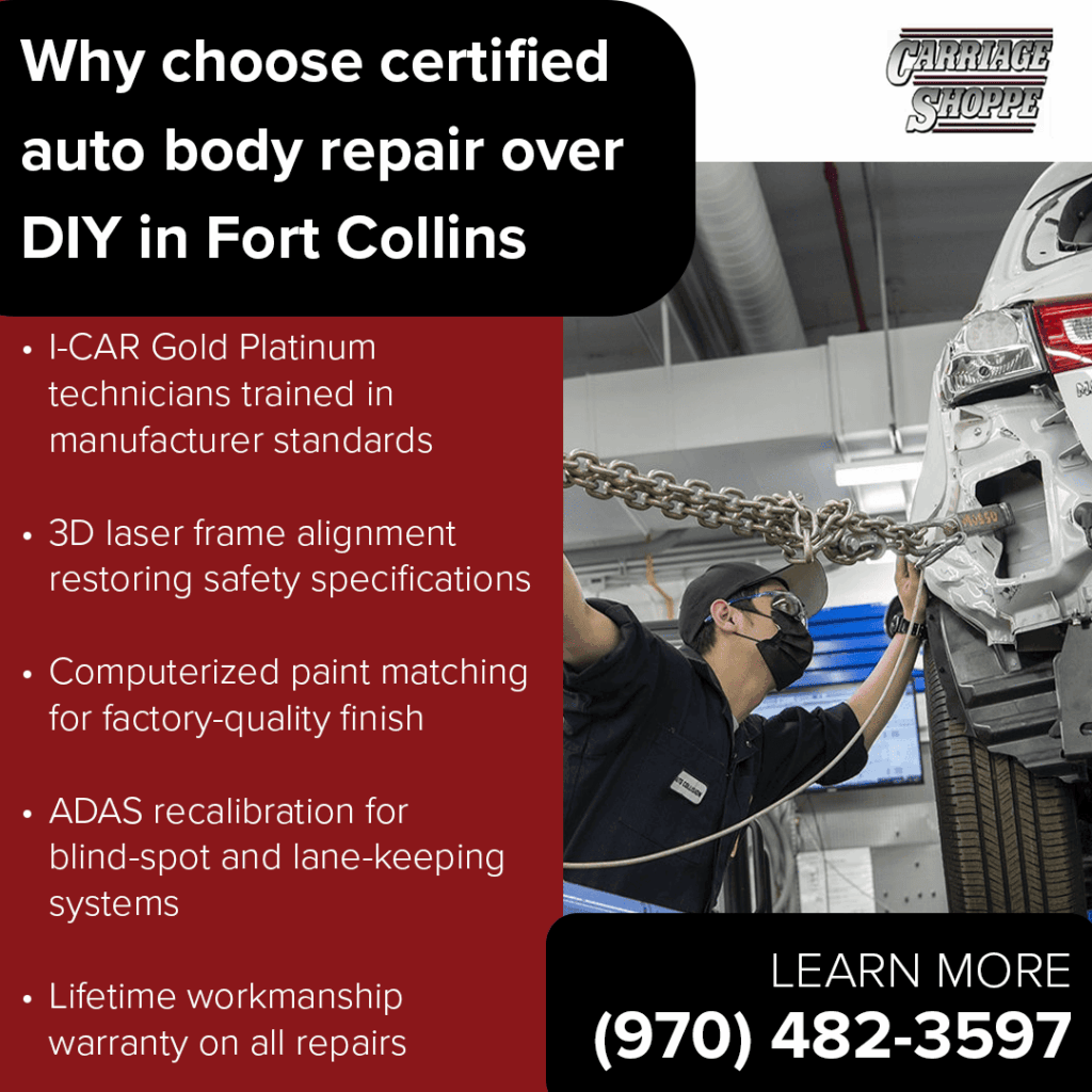 certified auto body repair in Fort Collins
