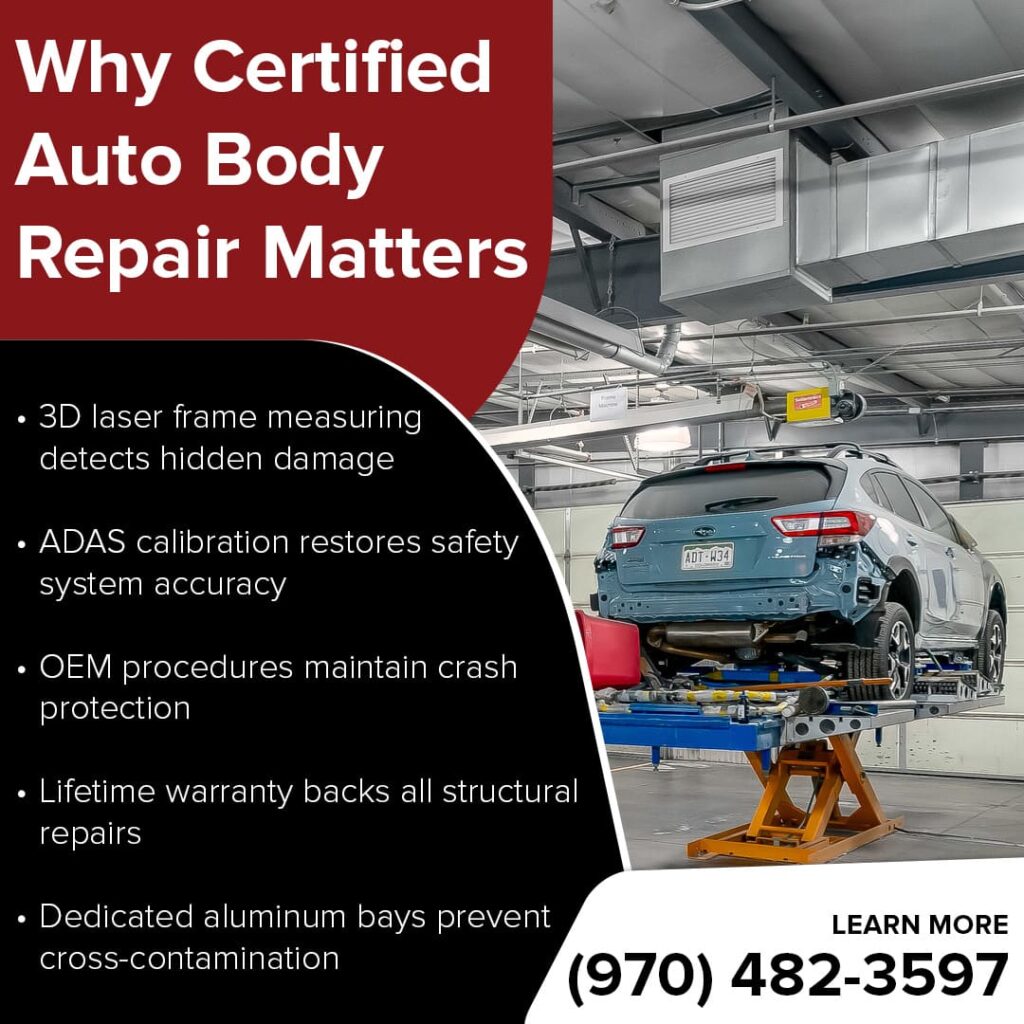 Certified auto body repair