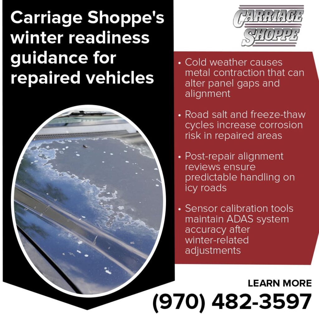 Winter readiness guidance for repaired vehicles